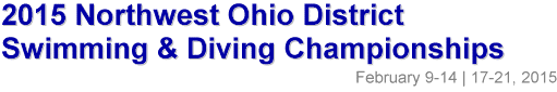 2015 Northwest Ohio District Swimming & Diving Championships